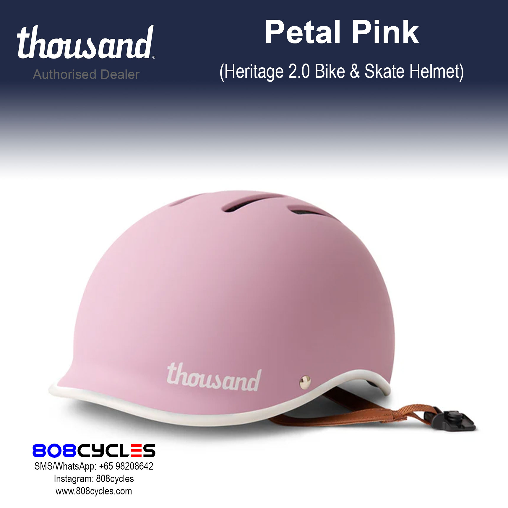 Thousand Heritage 2.0 Bike & Skate Helmet - Petal Pink