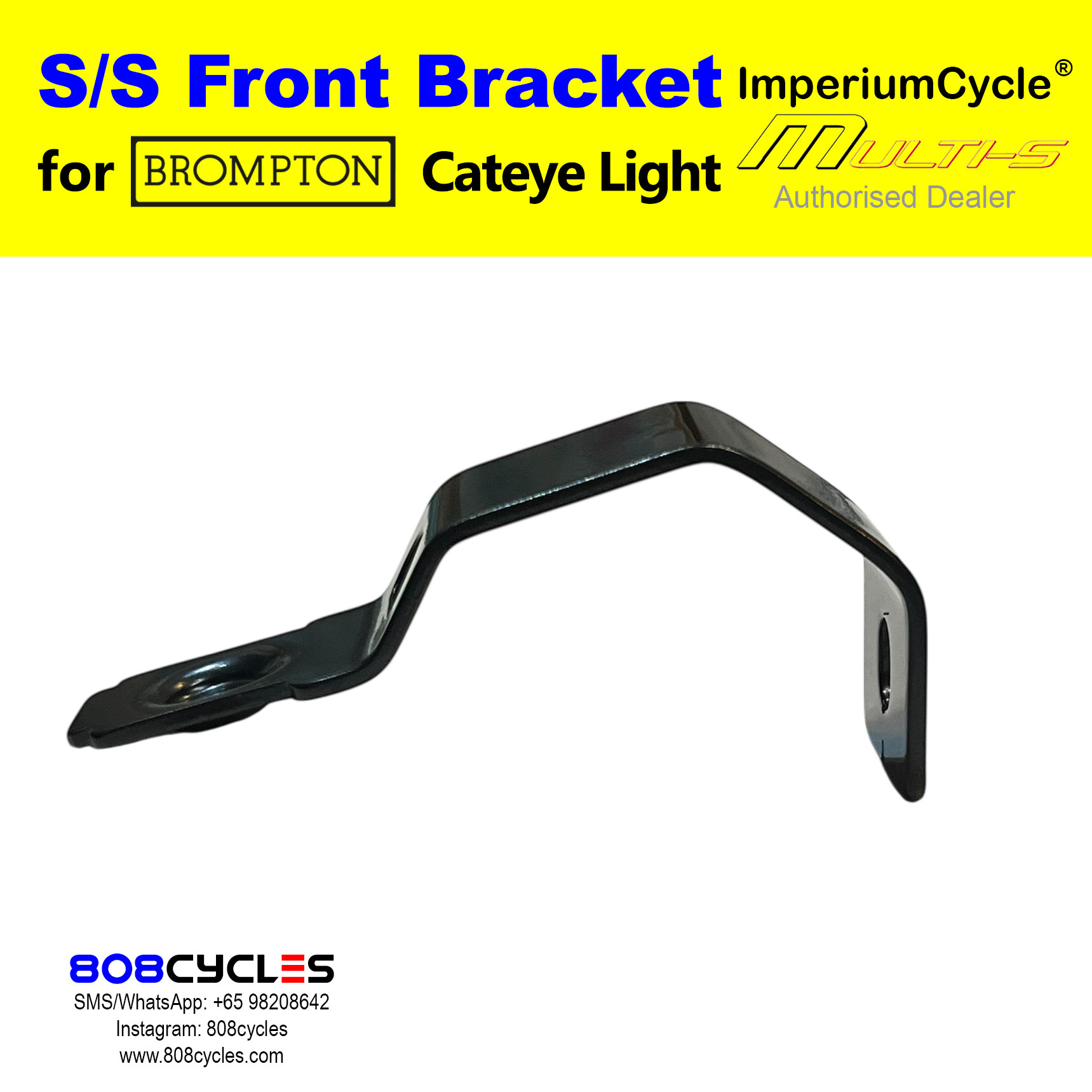 Multi-S Stainless Steel Front Mount for Cateye Lights - Image 2