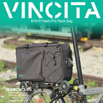 Vincita B181P Nash Pro 18.5L Rear Rack Bag for Brompton