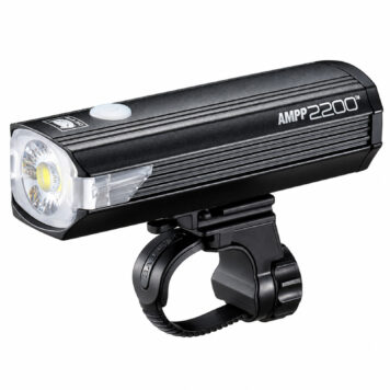 Cateye AMPP2200 USB-C rechargeable bicycle headlight on white background