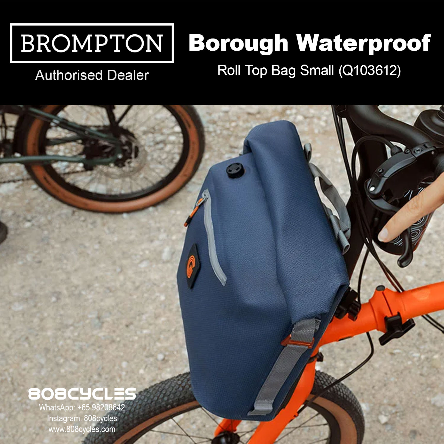 Brompton Borough Waterproof Roll Top Bag Small (Q103612) - Image 4