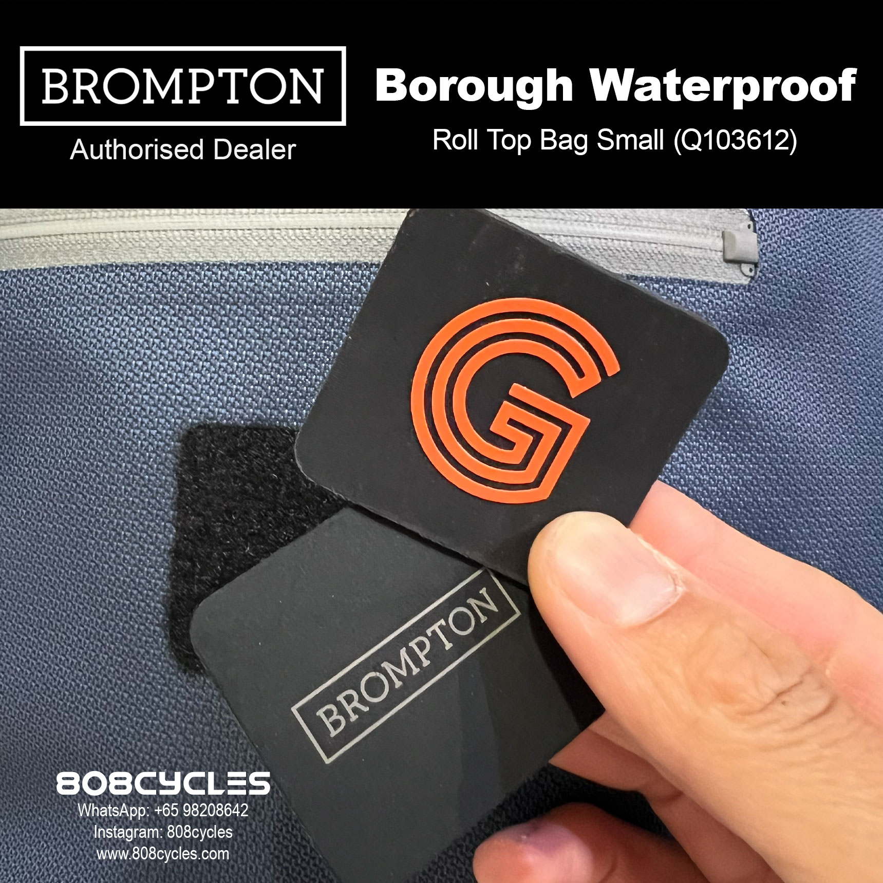 Brompton Borough Waterproof Roll Top Bag Small (Q103612) - Image 7