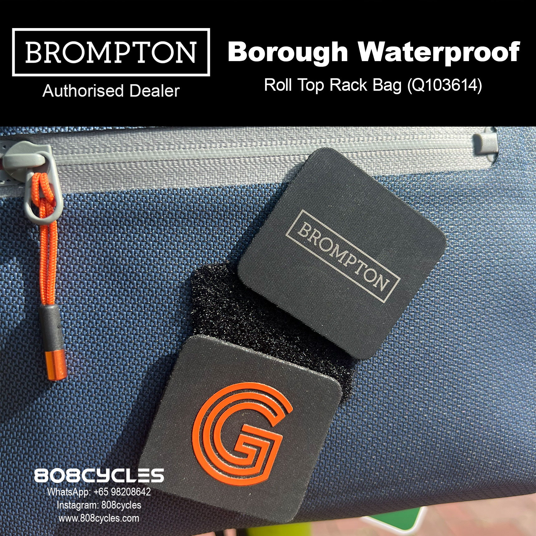 Brompton Borough Waterproof Roll Top Rack Bag (Q103614) - Image 2