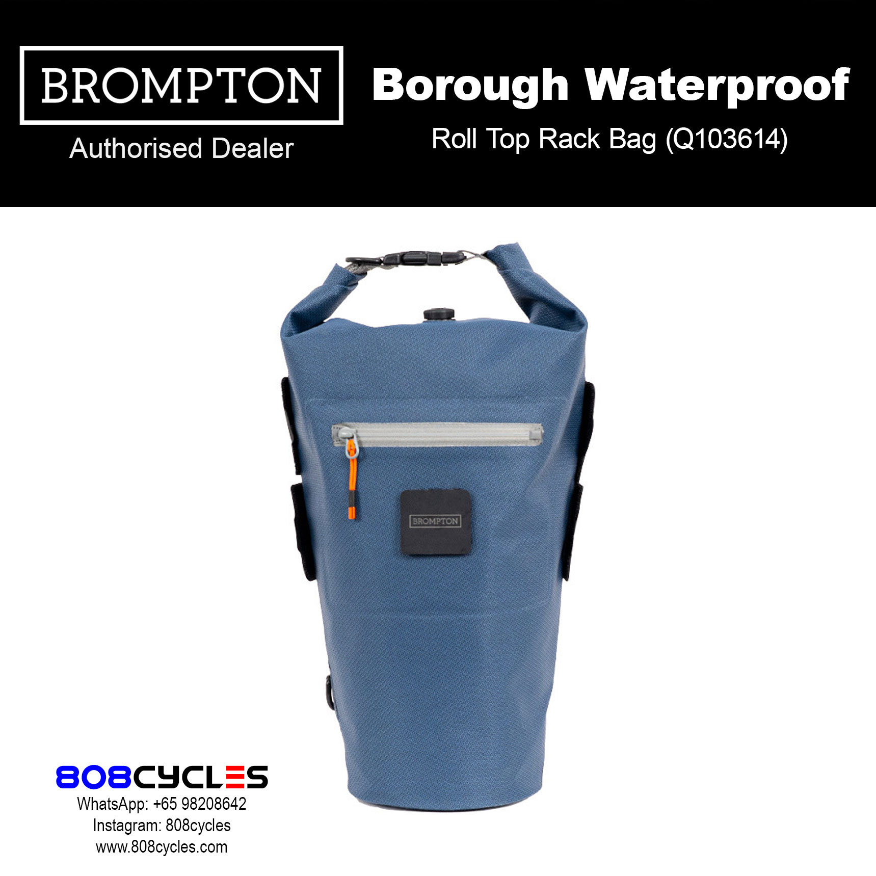 Brompton Borough Waterproof Roll Top Rack Bag (Q103614) - Image 5