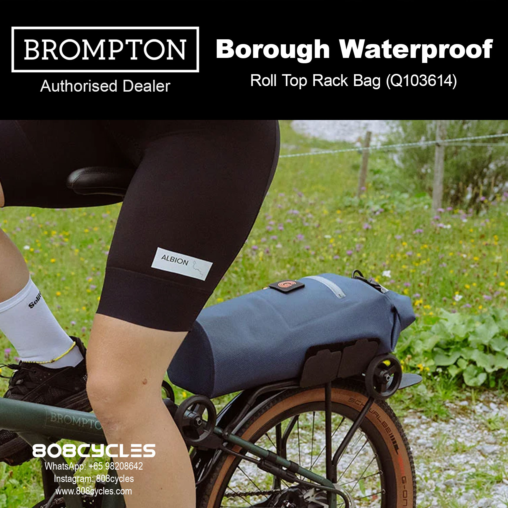 Brompton Borough Waterproof Roll Top Rack Bag (Q103614) - Image 7