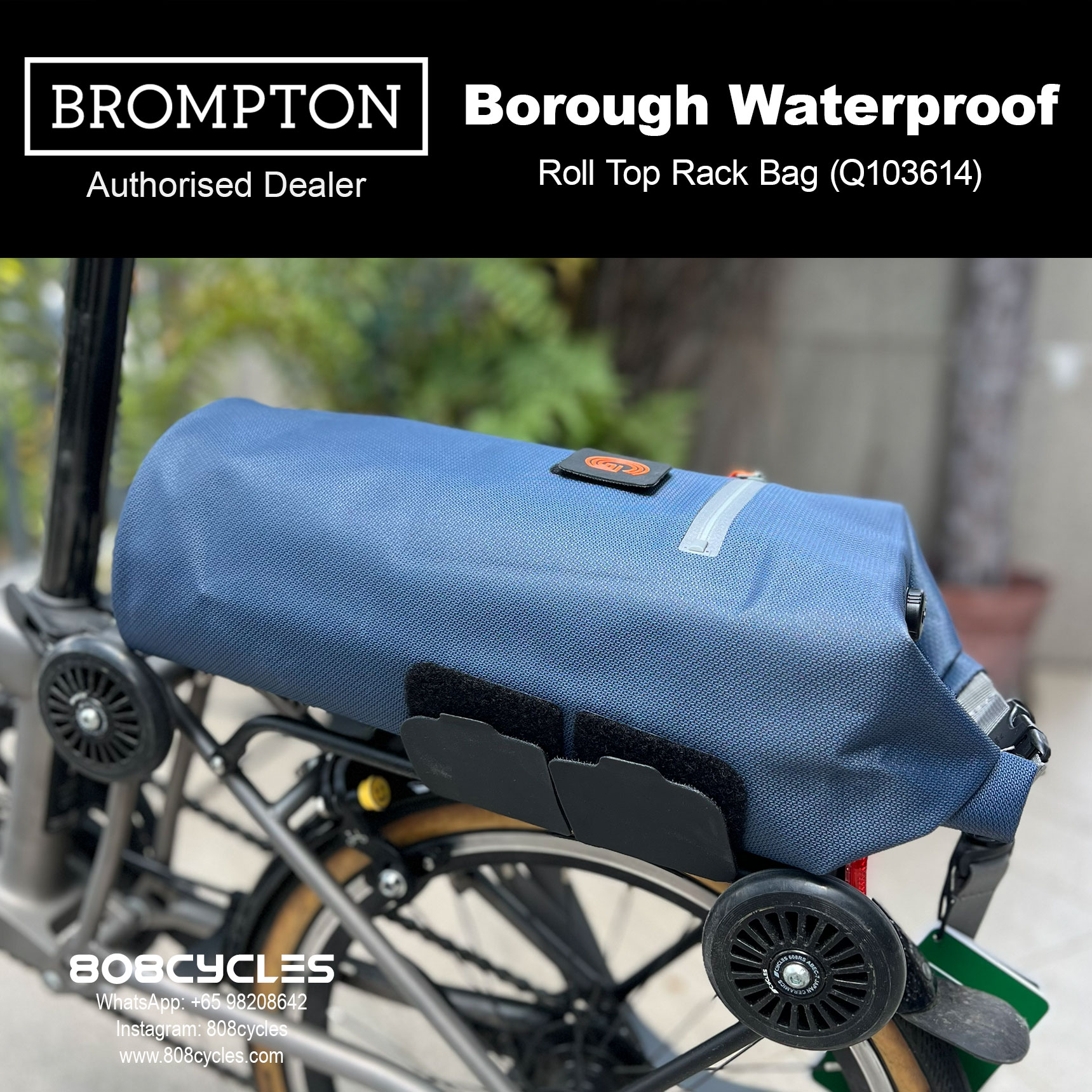 Brompton Borough Waterproof Roll Top Rack Bag (Q103614) - Image 8