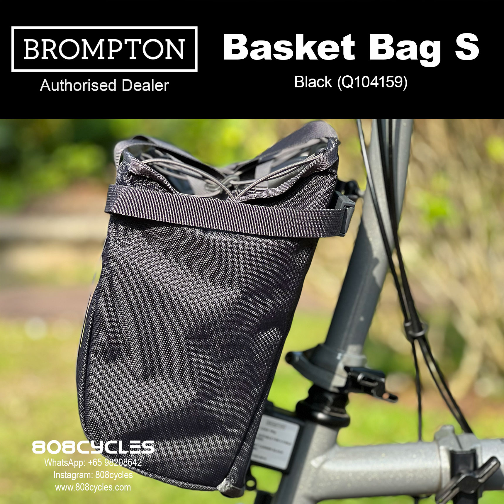 Brompton Basket Bag Small 10L – Black, Plum or Yellow - Image 4
