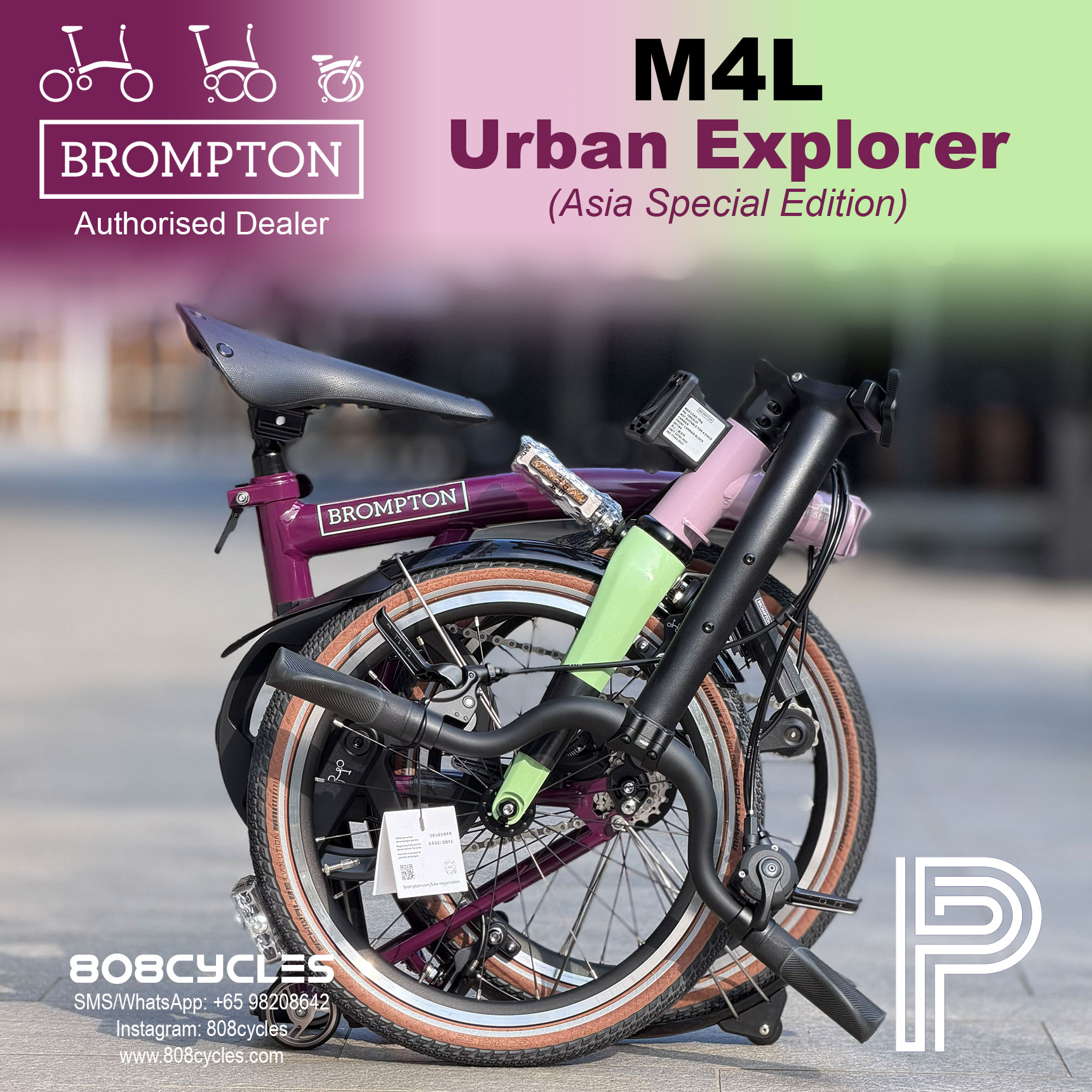 Brompton P Line Mk2 Urban Explorer M4L – Asia Special Edition - Image 2