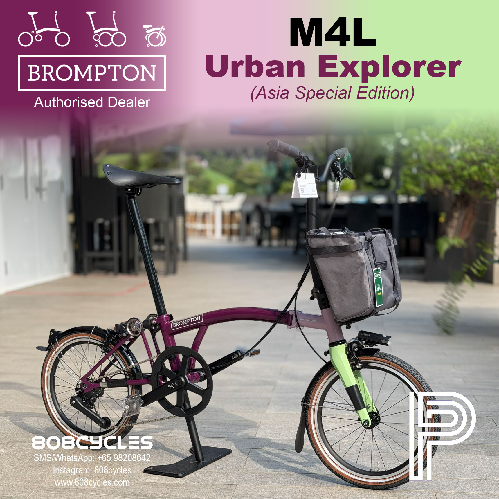 Brompton P Line Mk2 Urban Explorer M4L – Asia Special Edition - Image 4