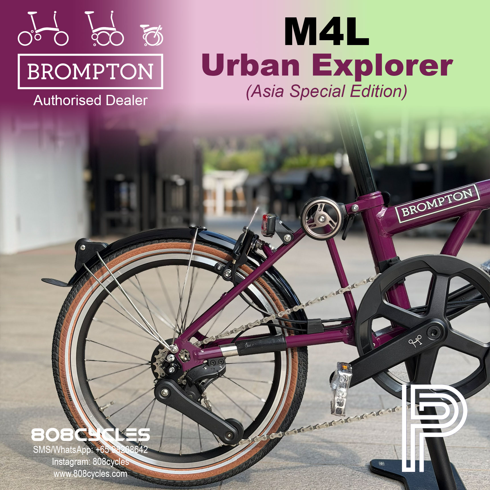 Brompton P Line Mk2 Urban Explorer M4L – Asia Special Edition - Image 8