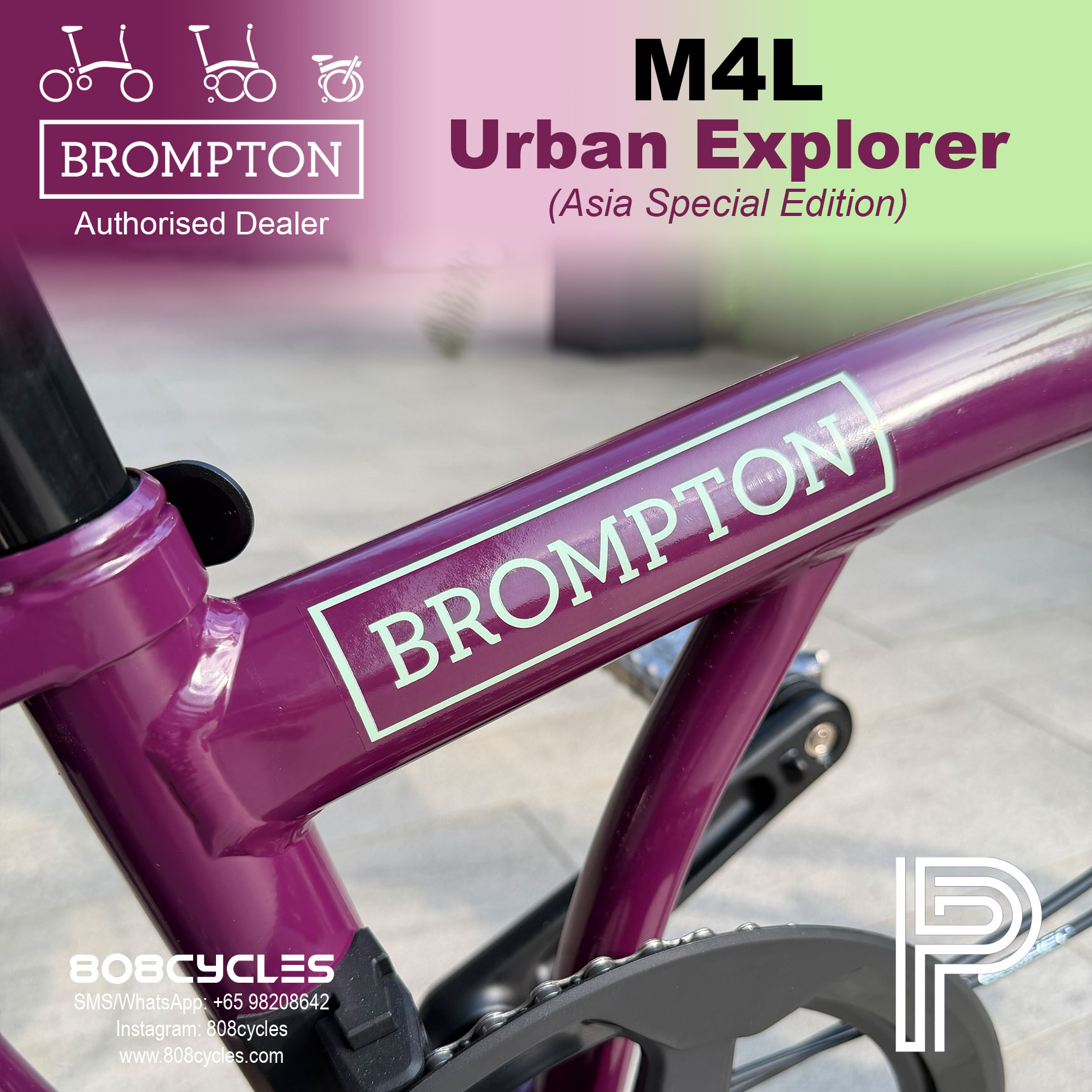 Brompton P Line Mk2 Urban Explorer M4L – Asia Special Edition - Image 9
