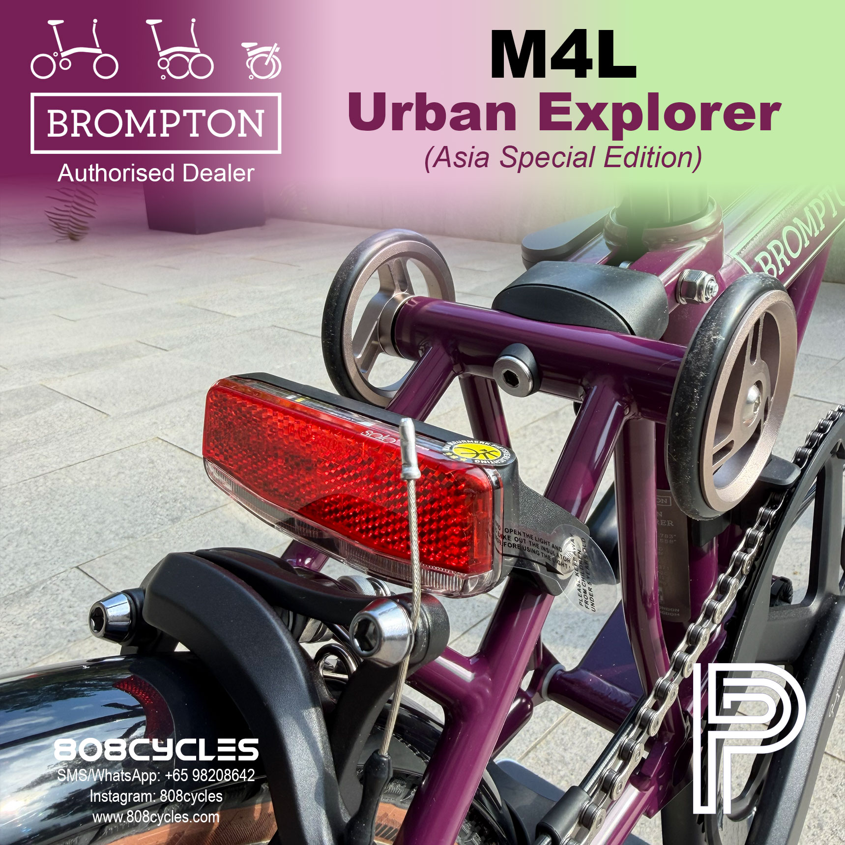 Brompton P Line Mk2 Urban Explorer M4L – Asia Special Edition - Image 11