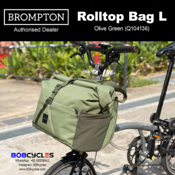 Brompton Rolltop Bag Large 28L – Navy, Olive or Plum