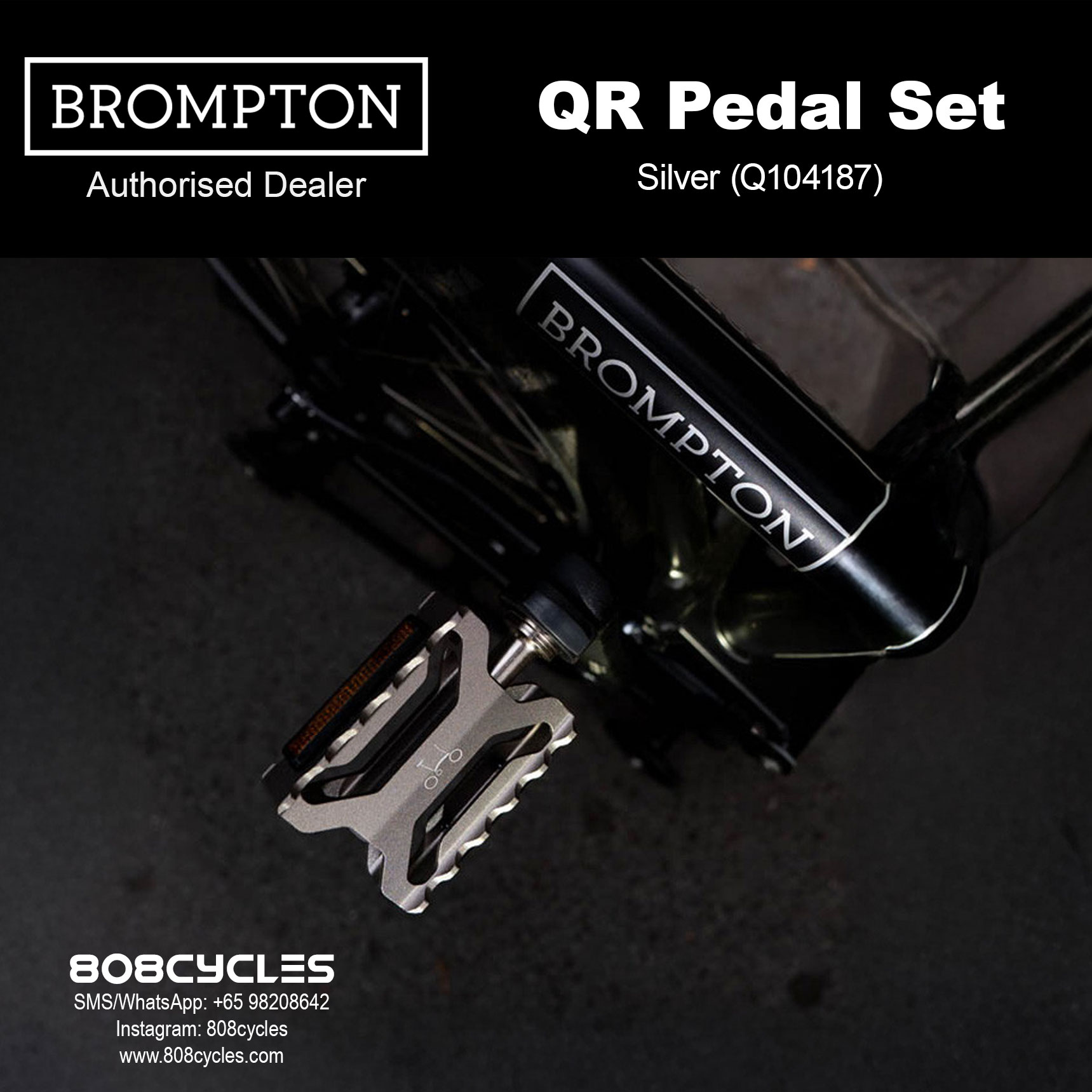 BROMPTON Superlight QR Pedal Set - Silver Q104187 - Image 2