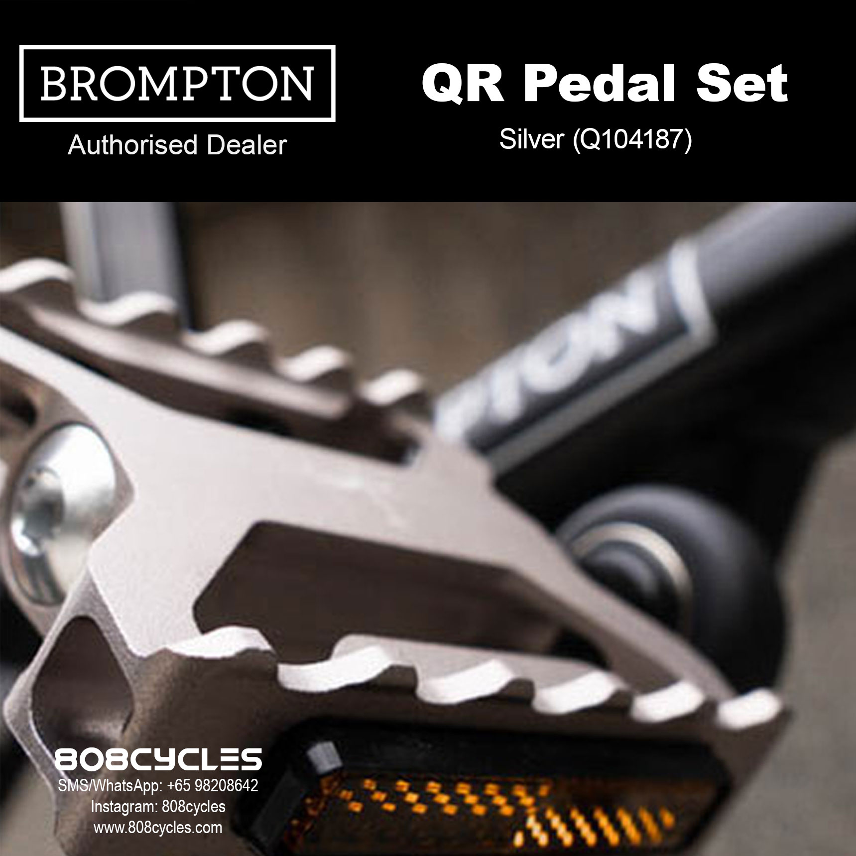BROMPTON Superlight QR Pedal Set - Silver Q104187 - Image 3