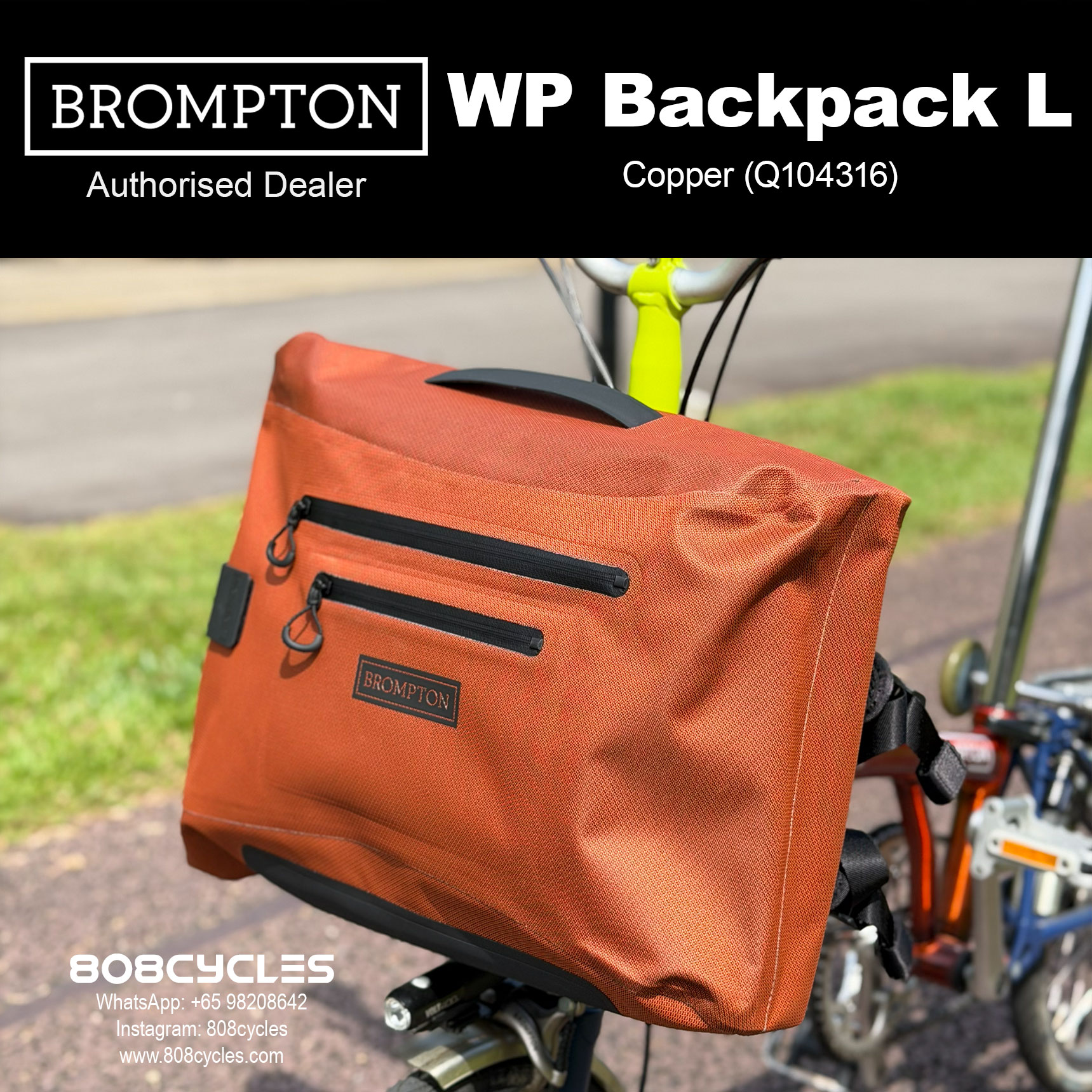Brompton WP Backpack L 22L – Copper, Cobalt or Anthracite