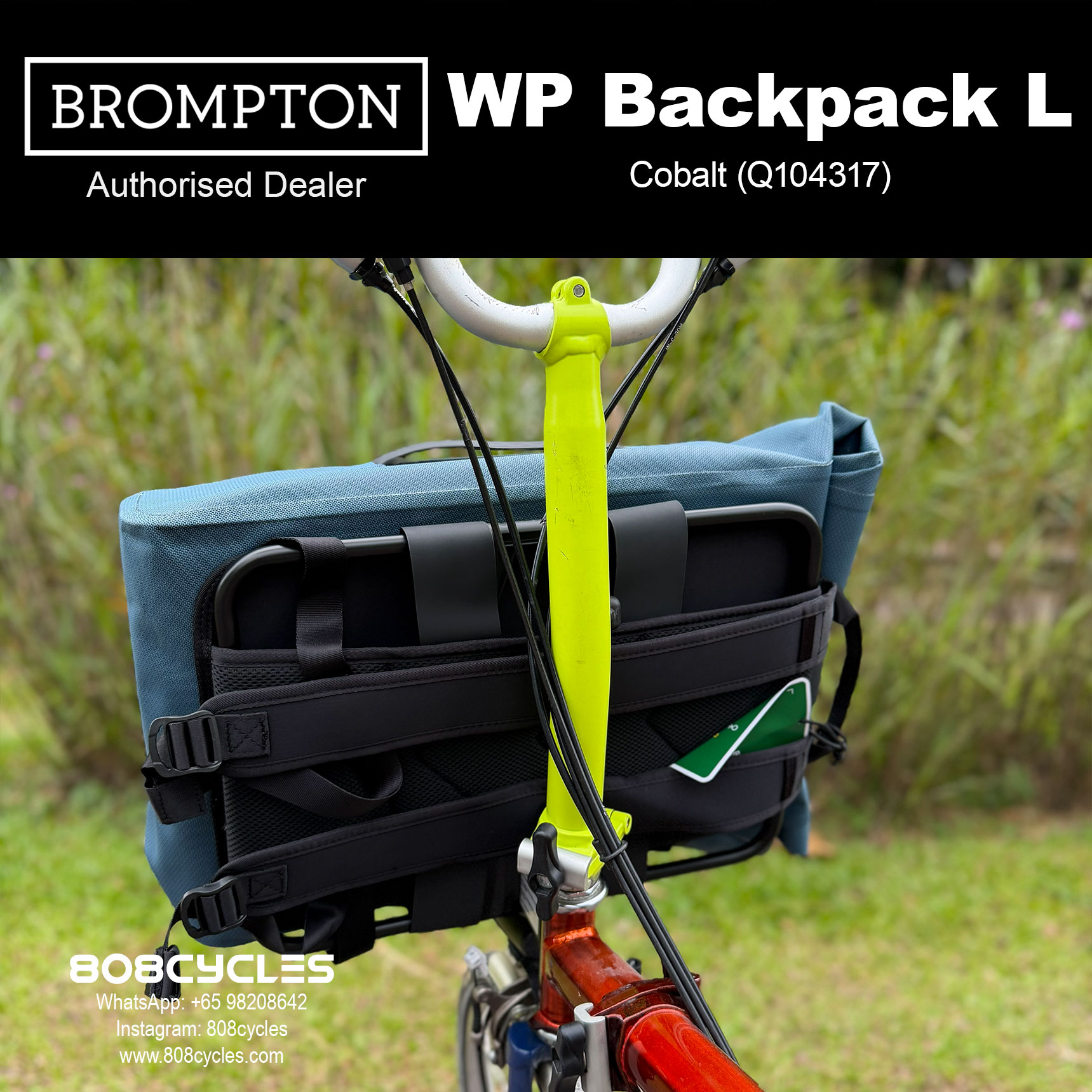 Brompton WP Backpack L 22L – Copper, Cobalt or Anthracite - Image 10