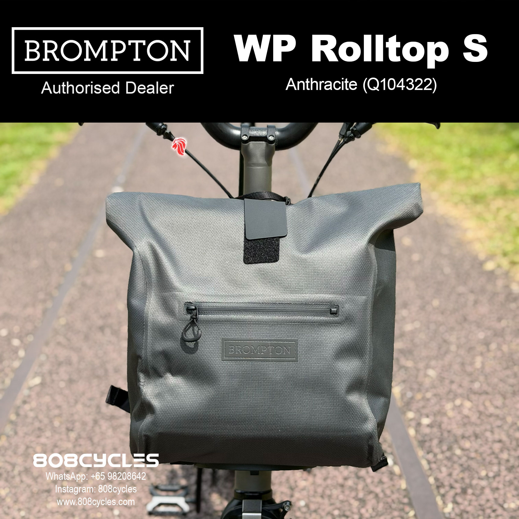 Brompton WP Rolltop Small 15L – Bronze or Anthracite - Image 6