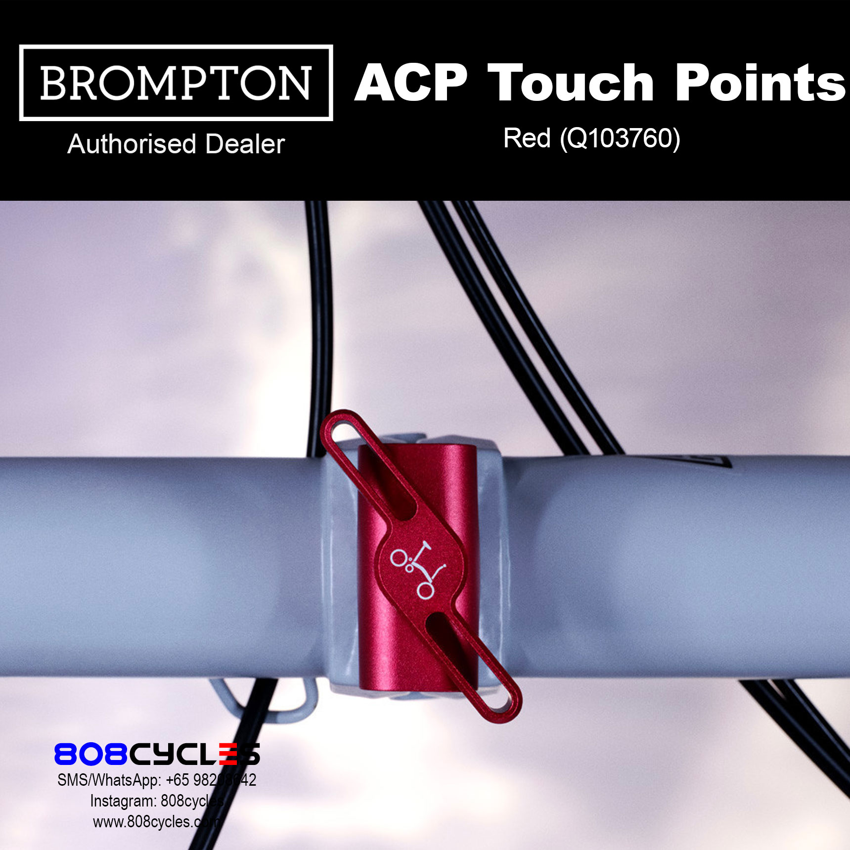 Brompton ColourLab Touch Points in Red Q103760