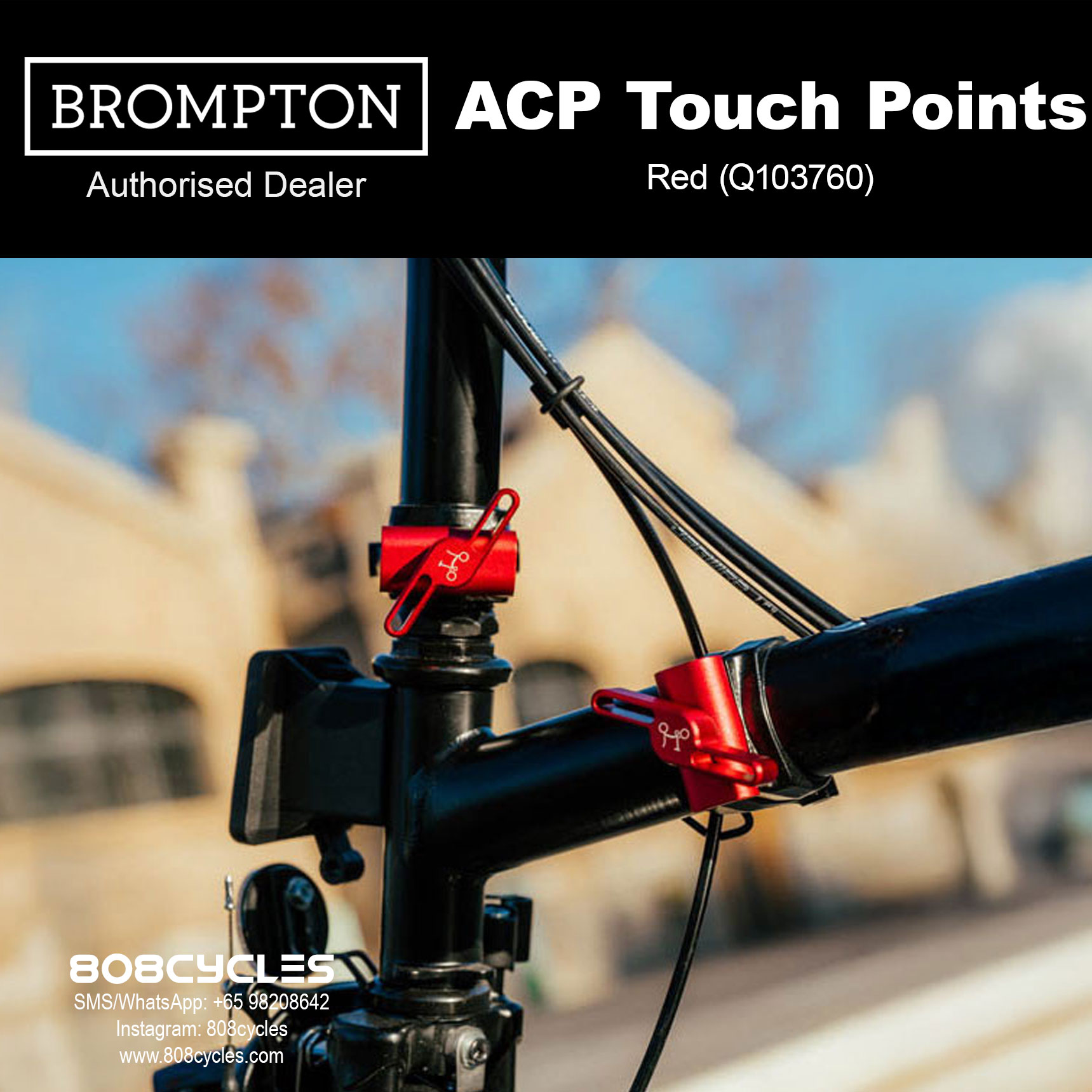 Brompton ColourLab Touch Points in Red Q103760