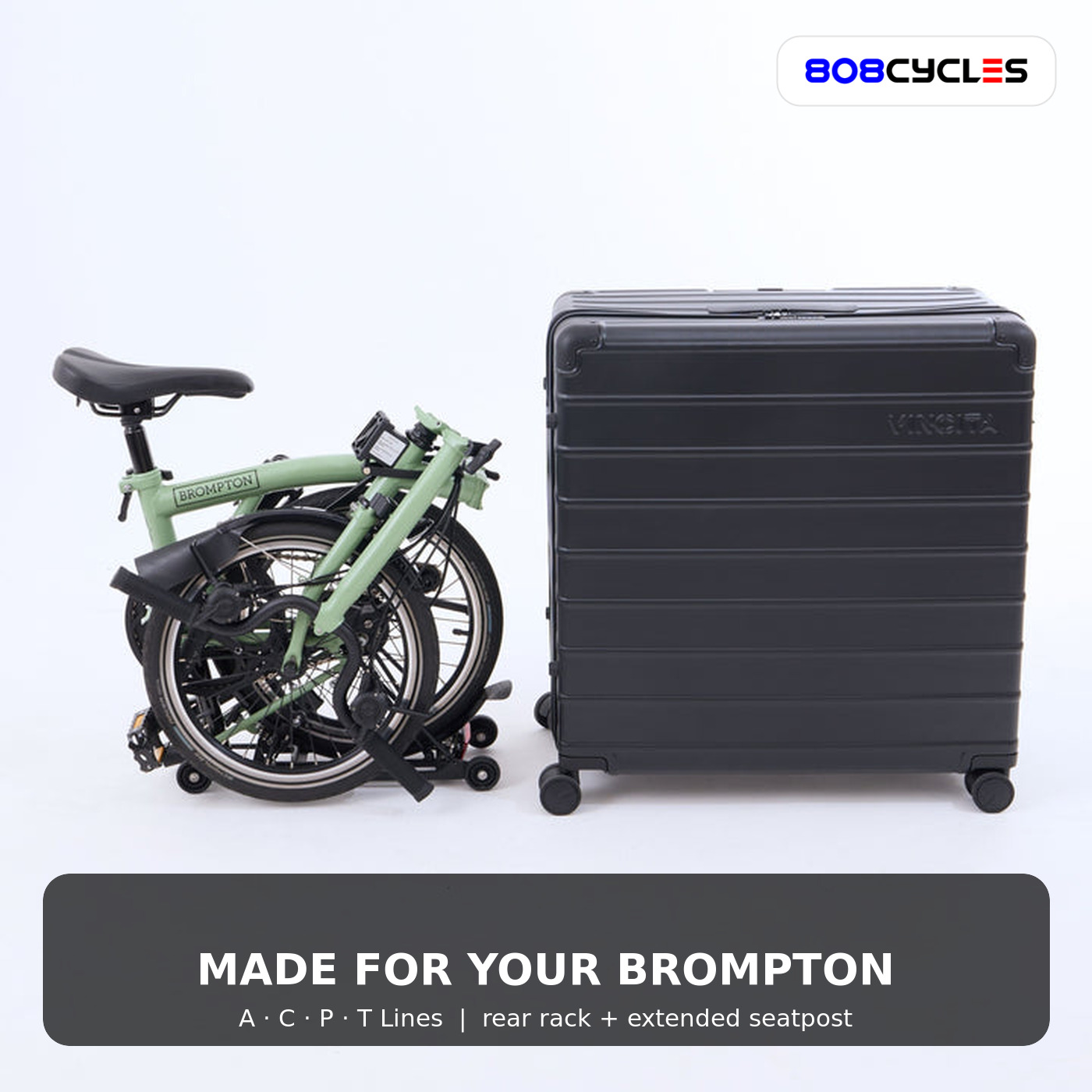 Vincita Miles Luggage 135L – Brompton Travel Case (B146B) - Image 3