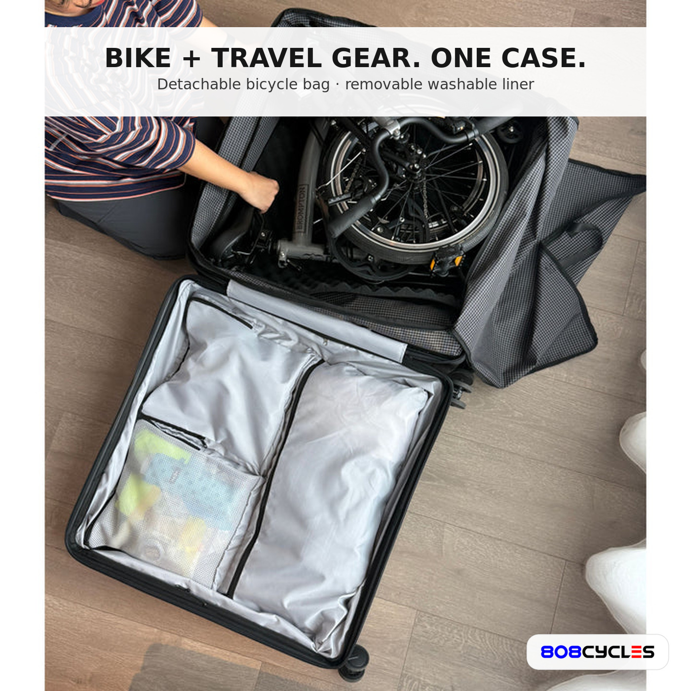Vincita Miles Luggage 135L – Brompton Travel Case (B146B) - Image 4