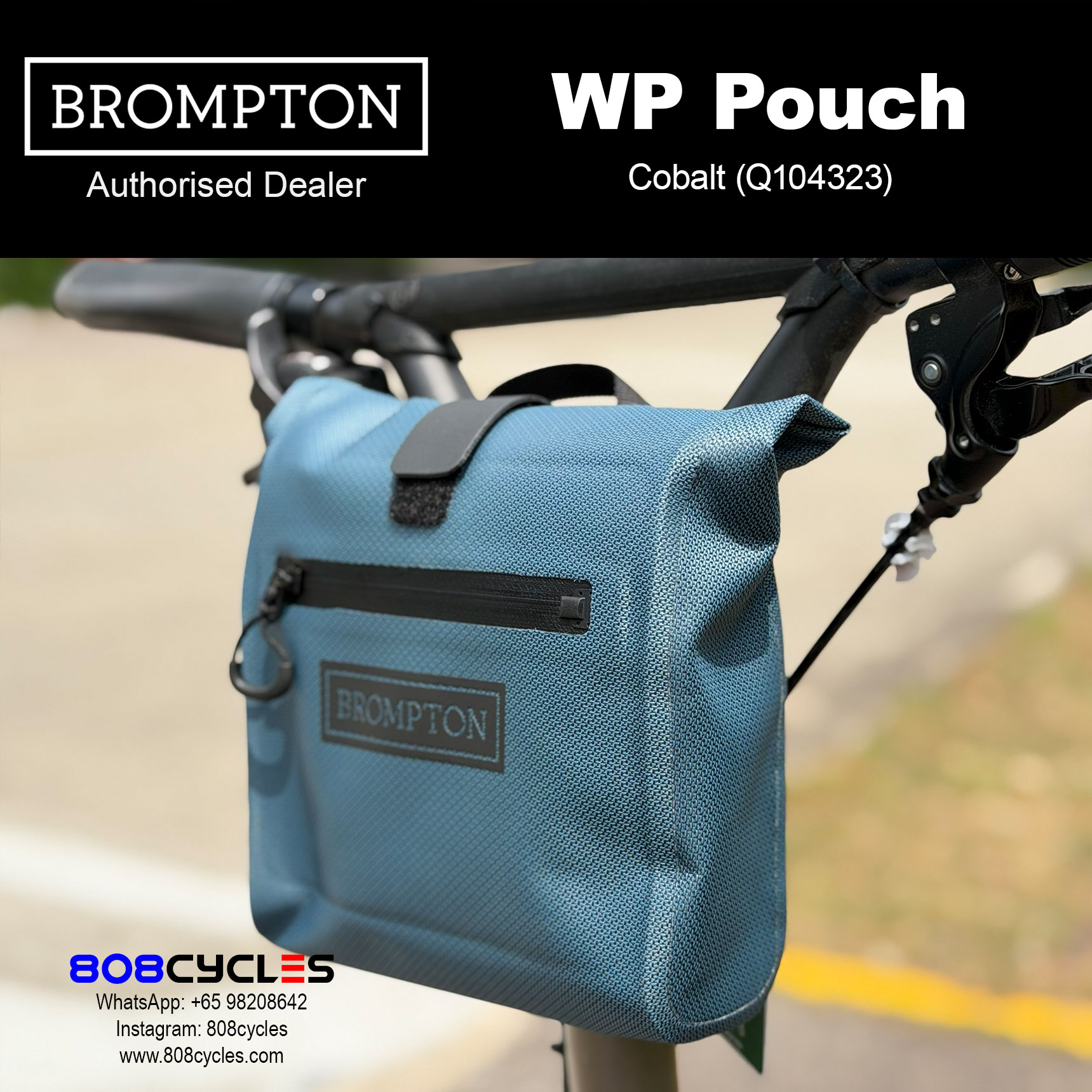 Brompton WP Pouch 2L Waterproof Bag – Cobalt or Copper