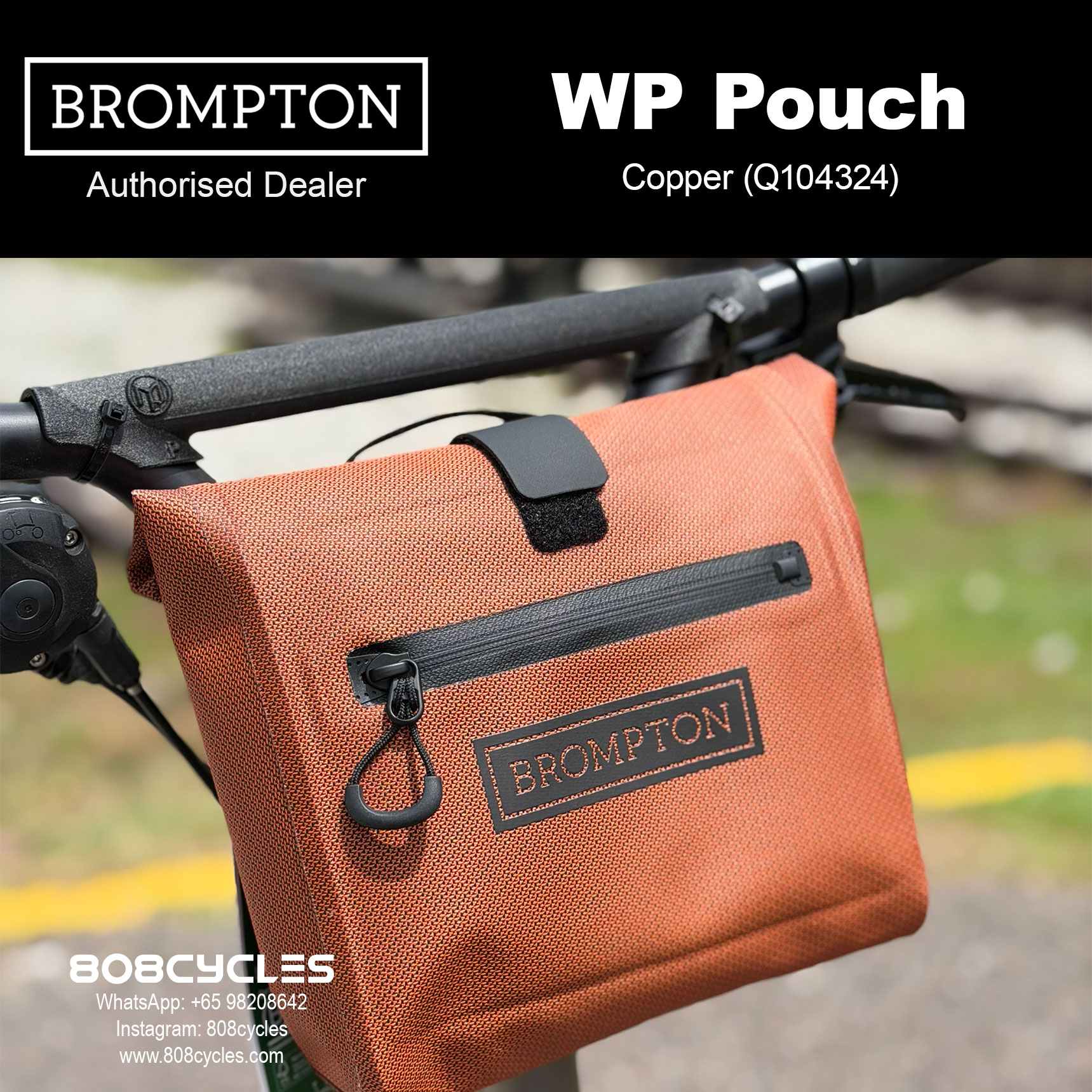 Brompton WP Pouch 2L Waterproof Bag – Cobalt or Copper - Image 7