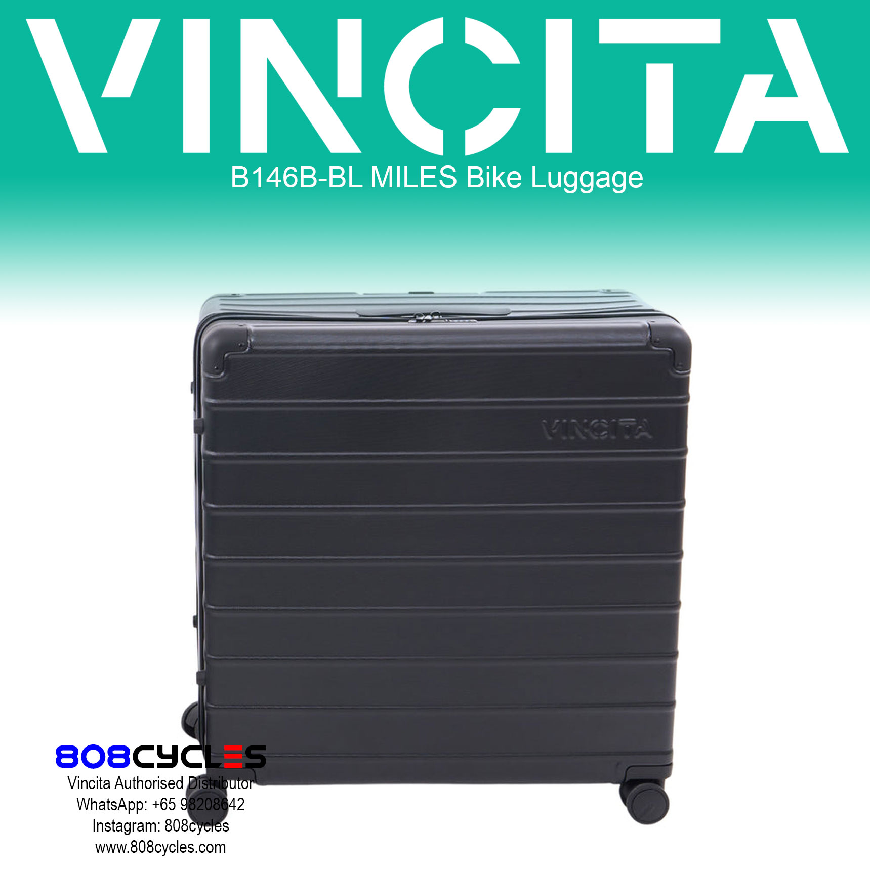 Vincita Miles Luggage 135L – Brompton Travel Case (B146B)