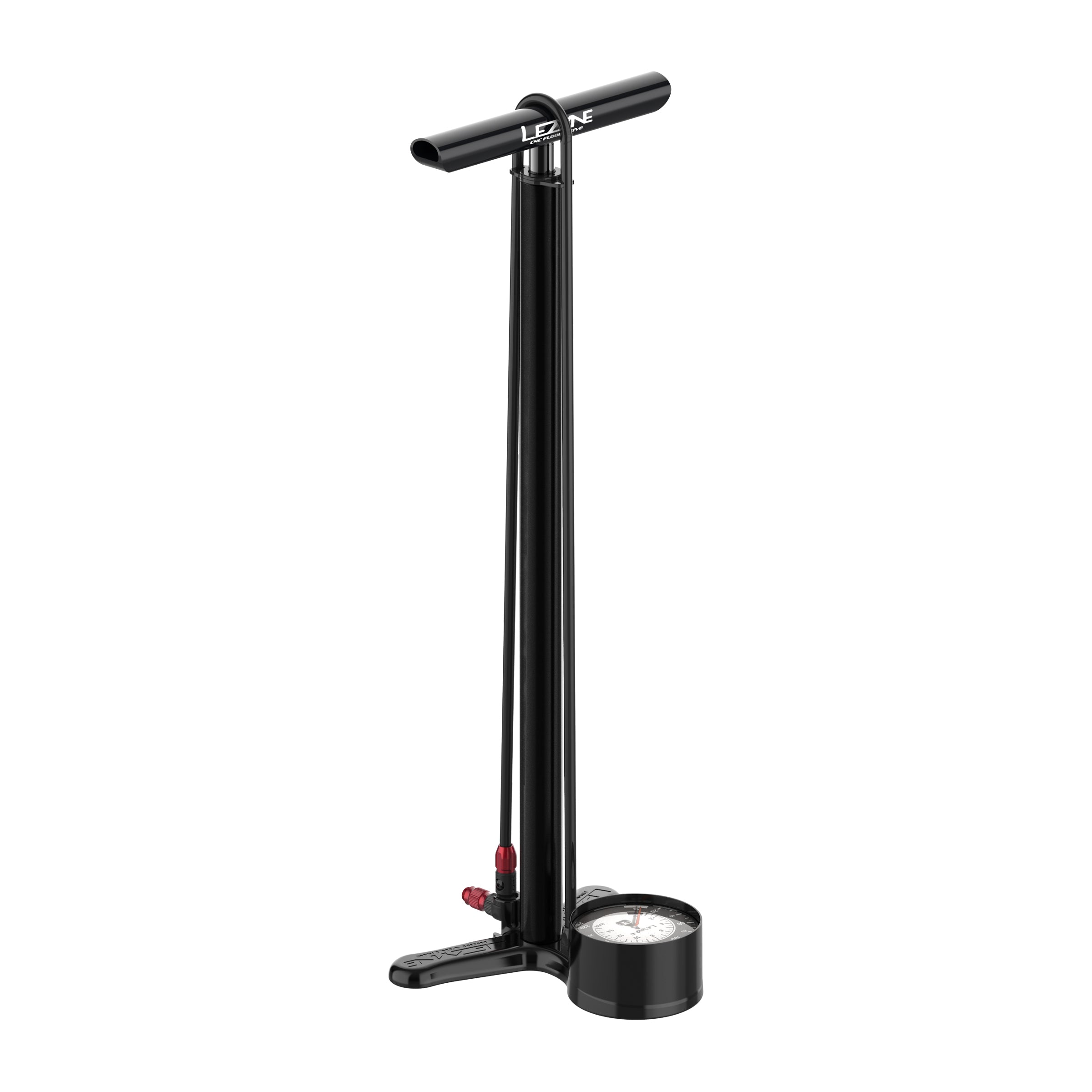 Lezyne CNC Floor Drive Y17 floor pump in Satin Black with ABS-1 Pro