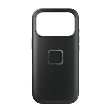 Peak Design Everyday Case for iPhone 17 Pro, Black Clarino, rear view