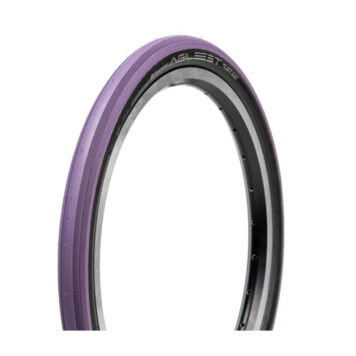 Panaracer AGILEST 16 35-349 Purple/Black folding tyre for Brompton, mounted detail; wheel not included